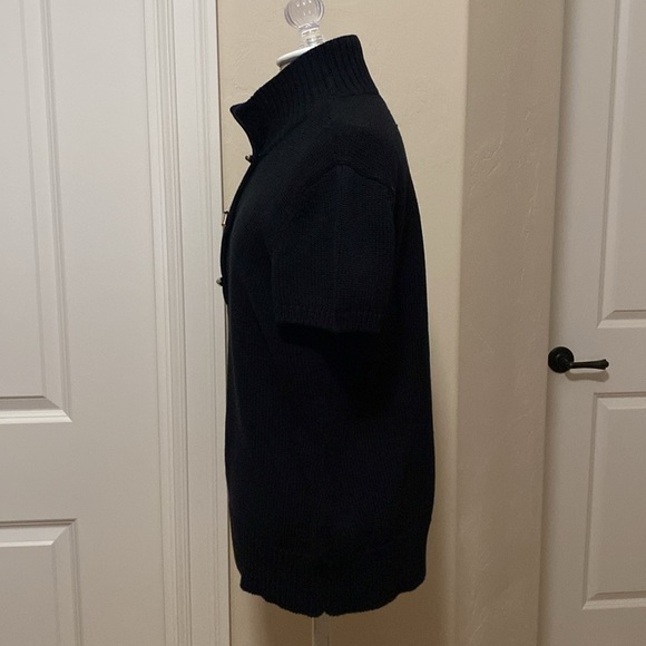 Ralph Lauren Toggle Button Knit Sweater Pullover Womens M Black Preppy old money - Picture 7 of 11